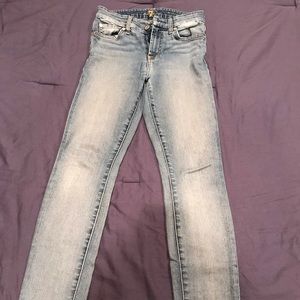 7 For All Mankind Mid Rise Skinny Jeans